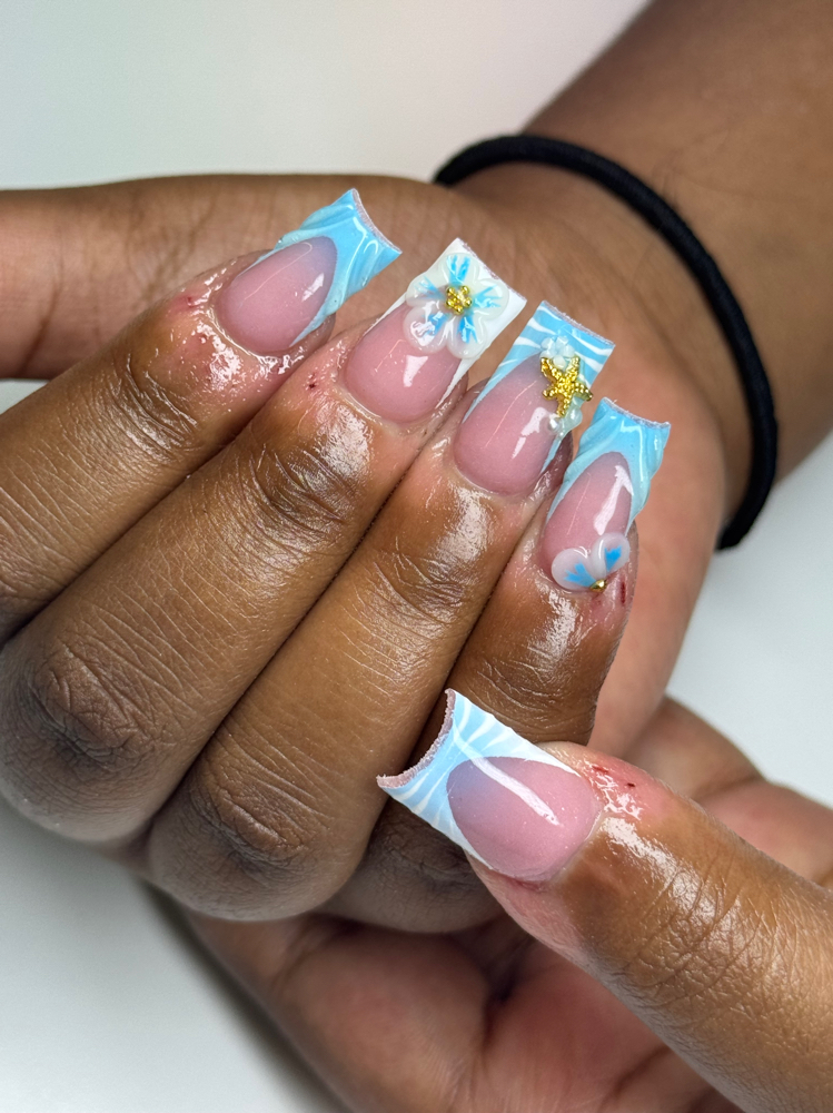 Medium Full Set🩵 at Nailsxkayanaija in Reno, NV