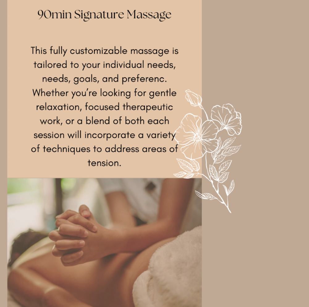 90min Signature Massage at Restorative Massage Spa in Greenwood, IN