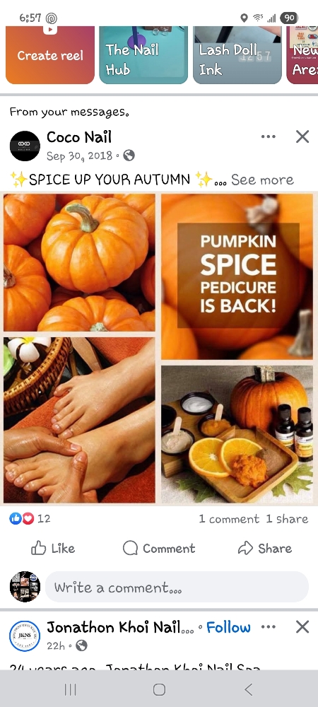 Seasonal Pedi- Pumpkin Spice