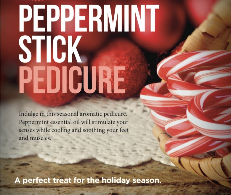 Seasonal Pedi- Peppermint Stick