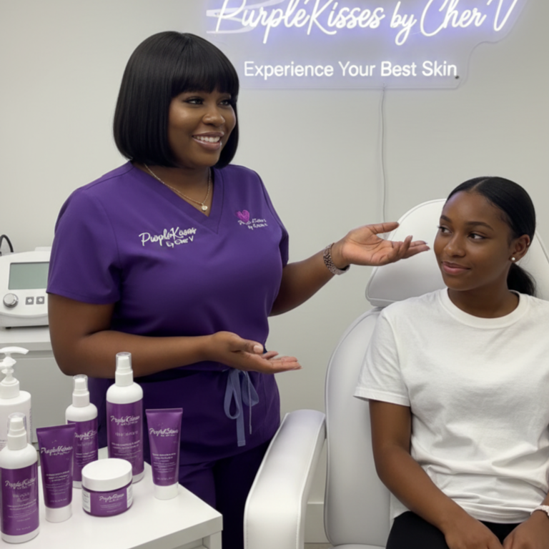 Basic Facial w/ Microdermabrasion at Purplekisess by Cher V. in Rowlett, TX