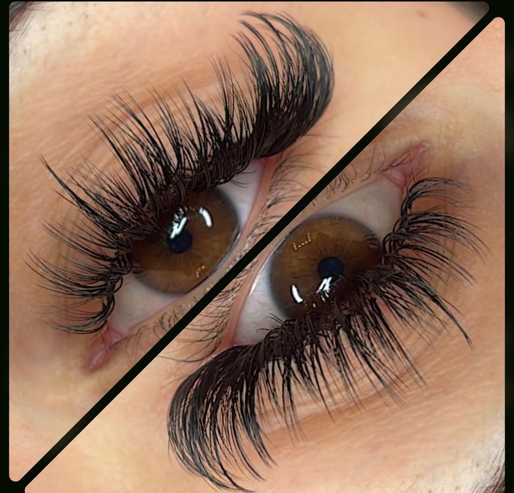 Wispy Hybrid Full Set at Blossom Babes Lash Studio in Rancho Cucamonga, CA