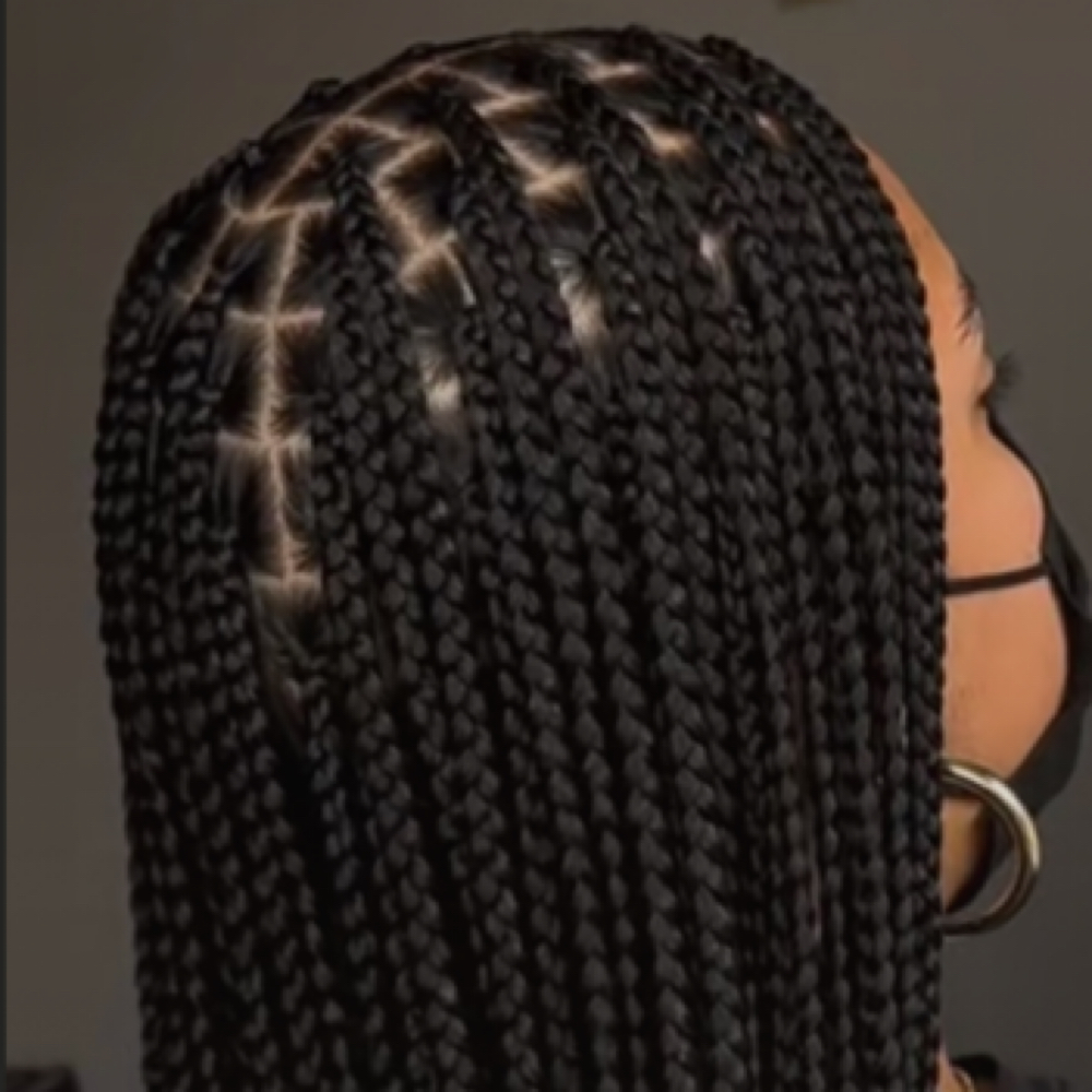 Medium Knotless Braids at Quin's Hair Braiding in Upper Marlboro, MD