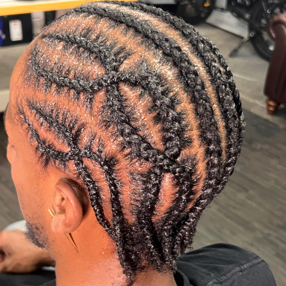 Man Braids at Aligned Hair & Wig Studio in Snellville, GA