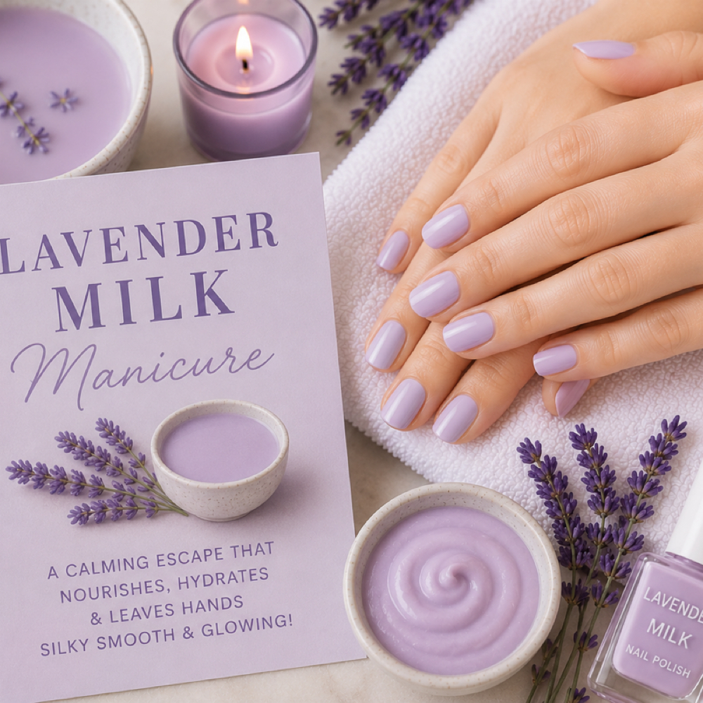 Lavender Milk Manicure at Pretty & Pink in Fort Myers, FL