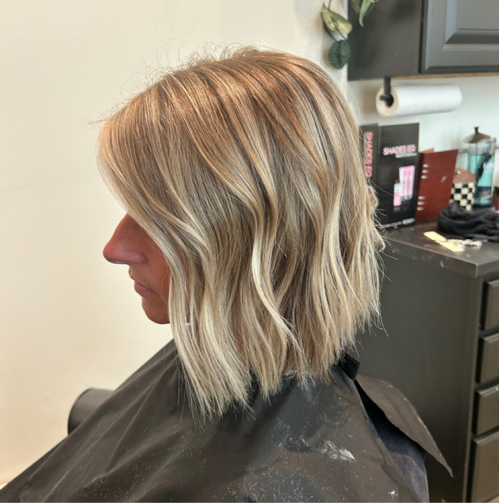 Highlight + Grey Coverage + Haircut at Studio M in Pendleton, IN