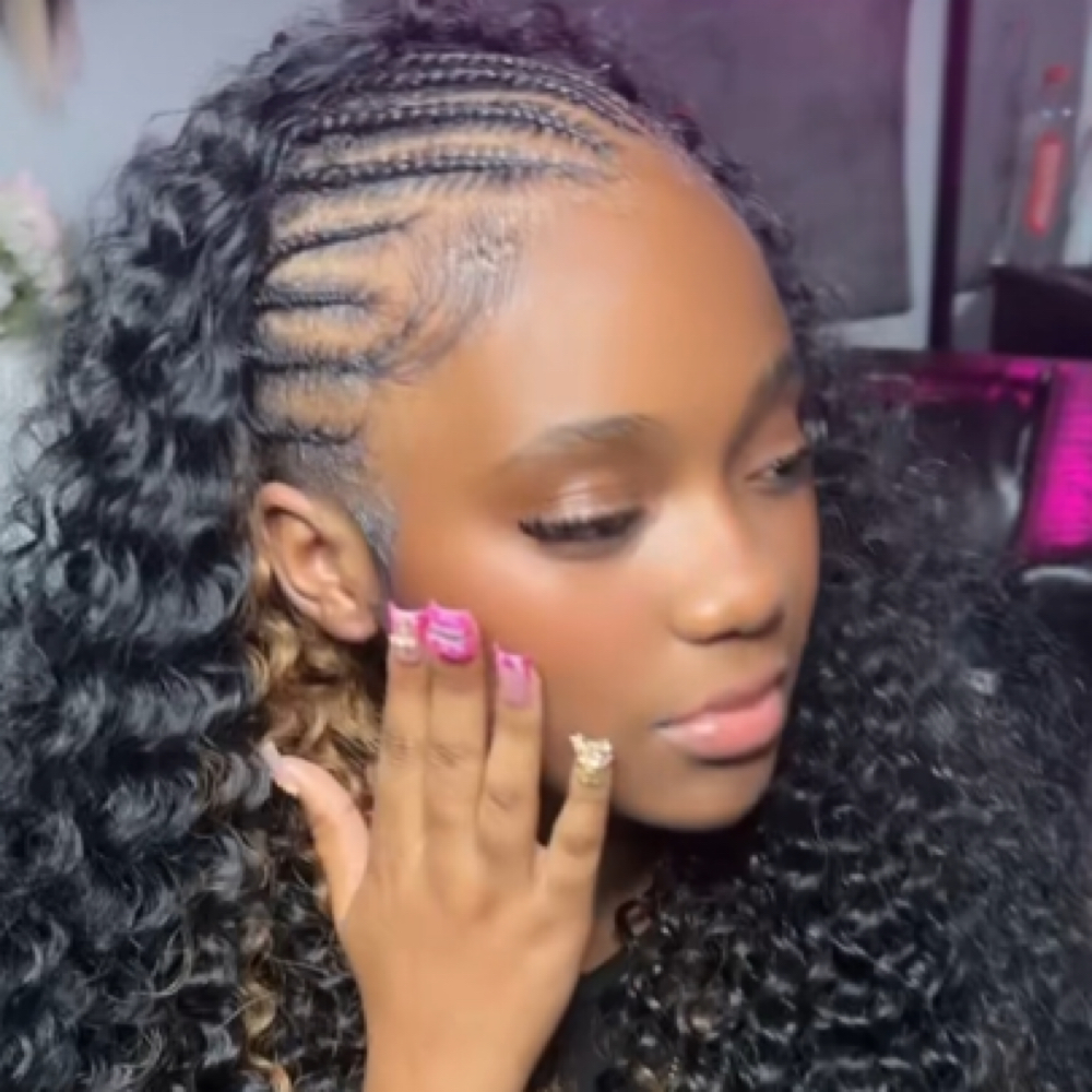 Half Fulani/ Half Quick Weave at Lux braids in Longview, TX