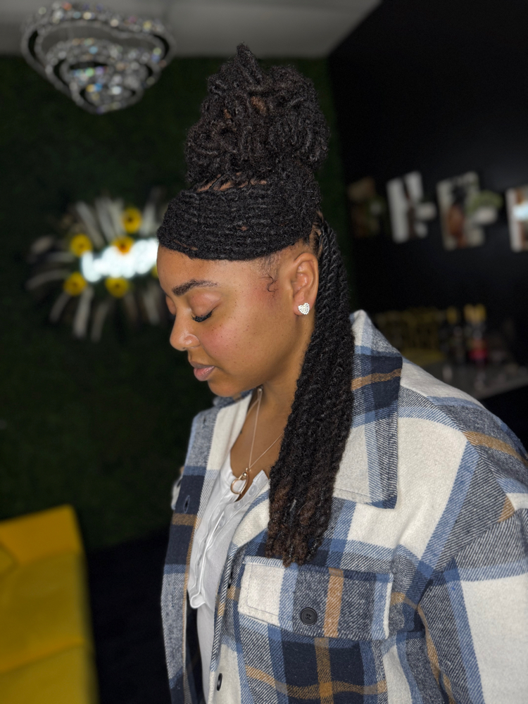 HalfUp HalfDown w/ Petals at Locs BySherry in Florissant, MO