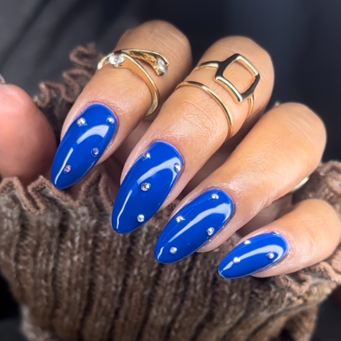 Diamond nail art at BeautyOf3 in Jacksonville, NC