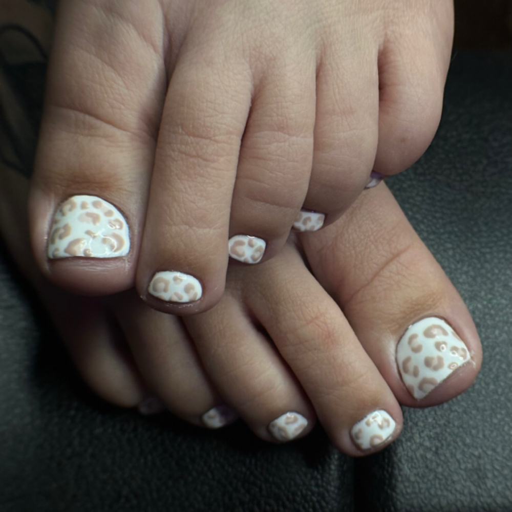 Pedicure Nail Art at Wonderland Nail Studio in Rockwell, NC
