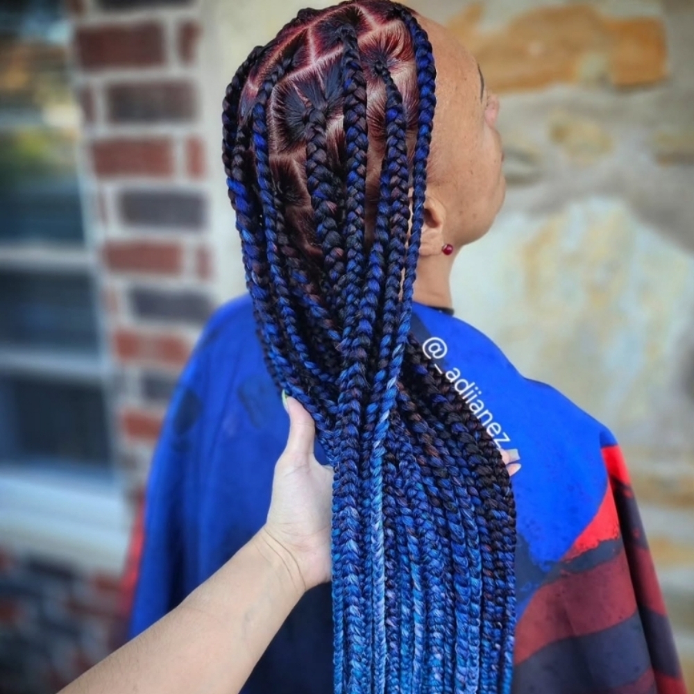 Jumbo Box Braids Hip Length at PinkyUp in Croydon, PA