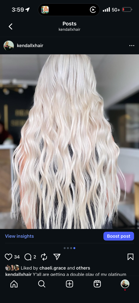 Platinum Princess at KendallxHair in Mobile, AL