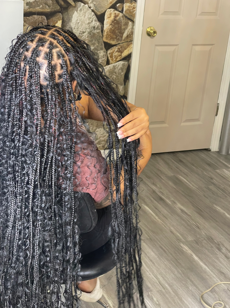 Medium Extended Bohemian Knotless at BeautyBraids By Quin in Milledgeville, GA