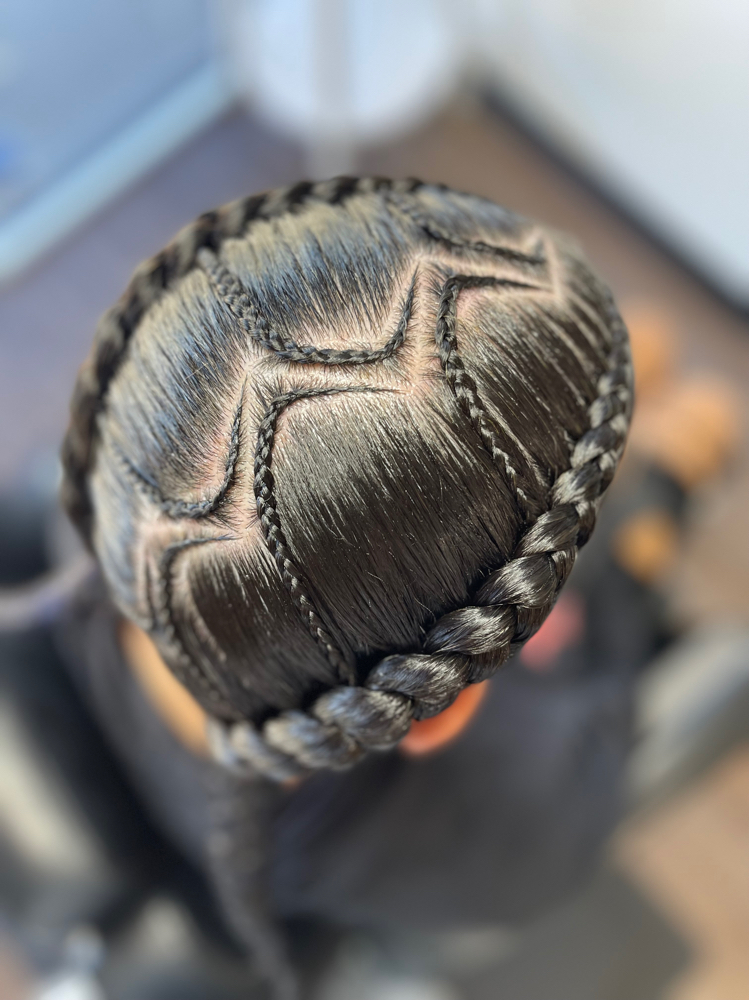 2 Braids With Design at Braids By Aurora in Houston, TX