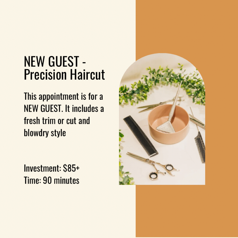 NEW GUEST - Precision Haircut at Sunkissed Studio Salon in Palm Desert, CA
