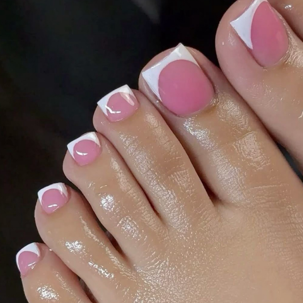 Basic Pedicure With French Design at Wicked Nailz Studios in Newburgh, NY