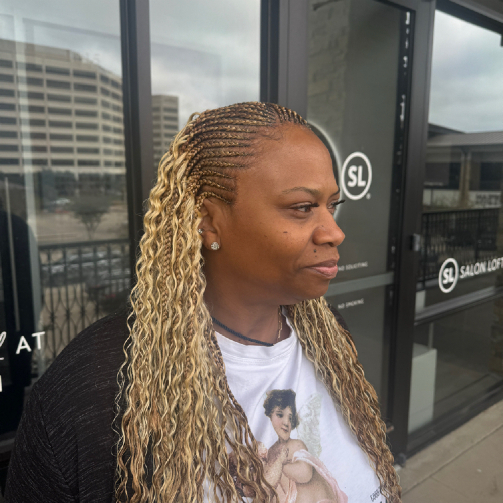 Conrows / Boxe Braids In The Back at Fifi in Houston, TX