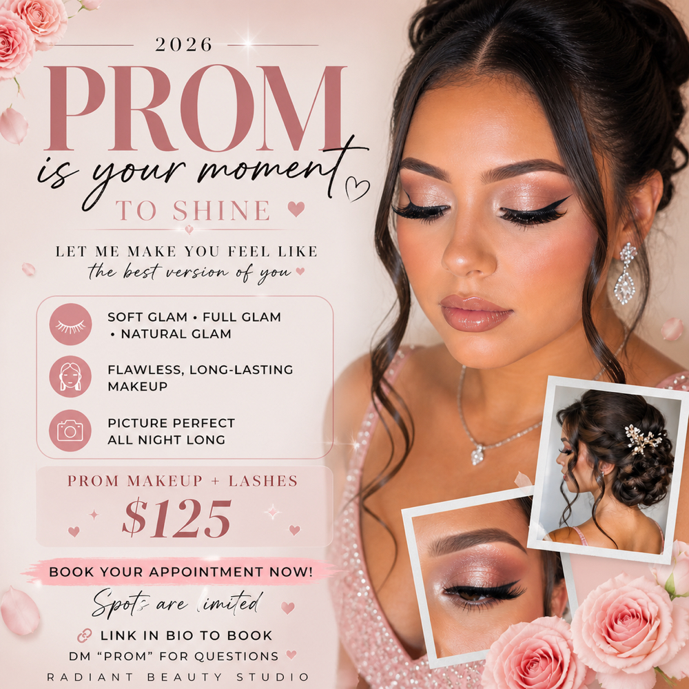 Prom Promo Makeup ONLY at Radiant Beauty Studio in Brookfield, CT