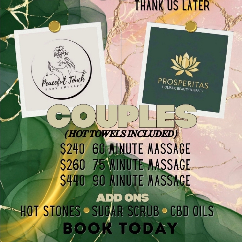 Couples Massage at Peaceful Touch Body Therapy in Fresno, CA