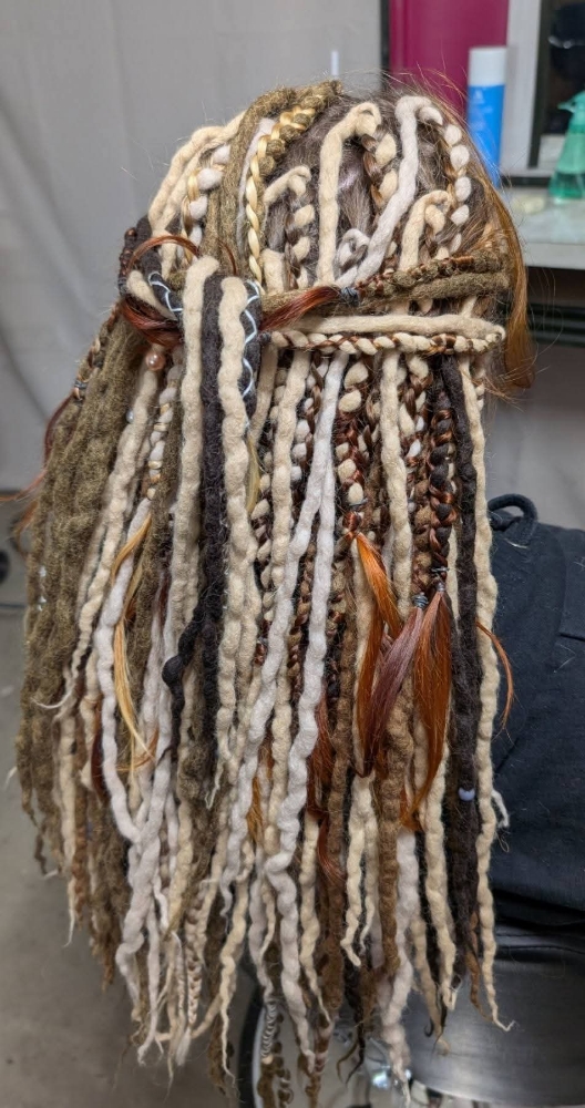 Full-head Dreadlock Installation at Kat's Colorcraft and Hair Alchemy in Prineville, OR