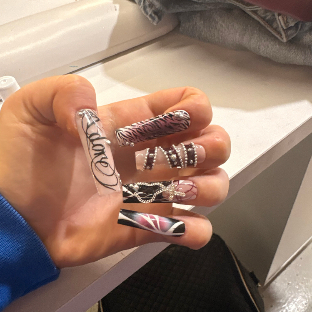 Gel X Press On Custom Set at Nailed byrach in Union City, TN