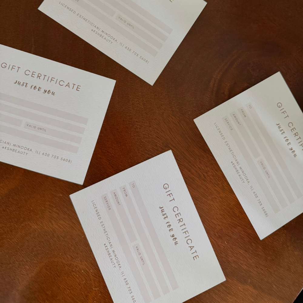 Gift Certificate at KSHBEAUTY in Minooka, IL
