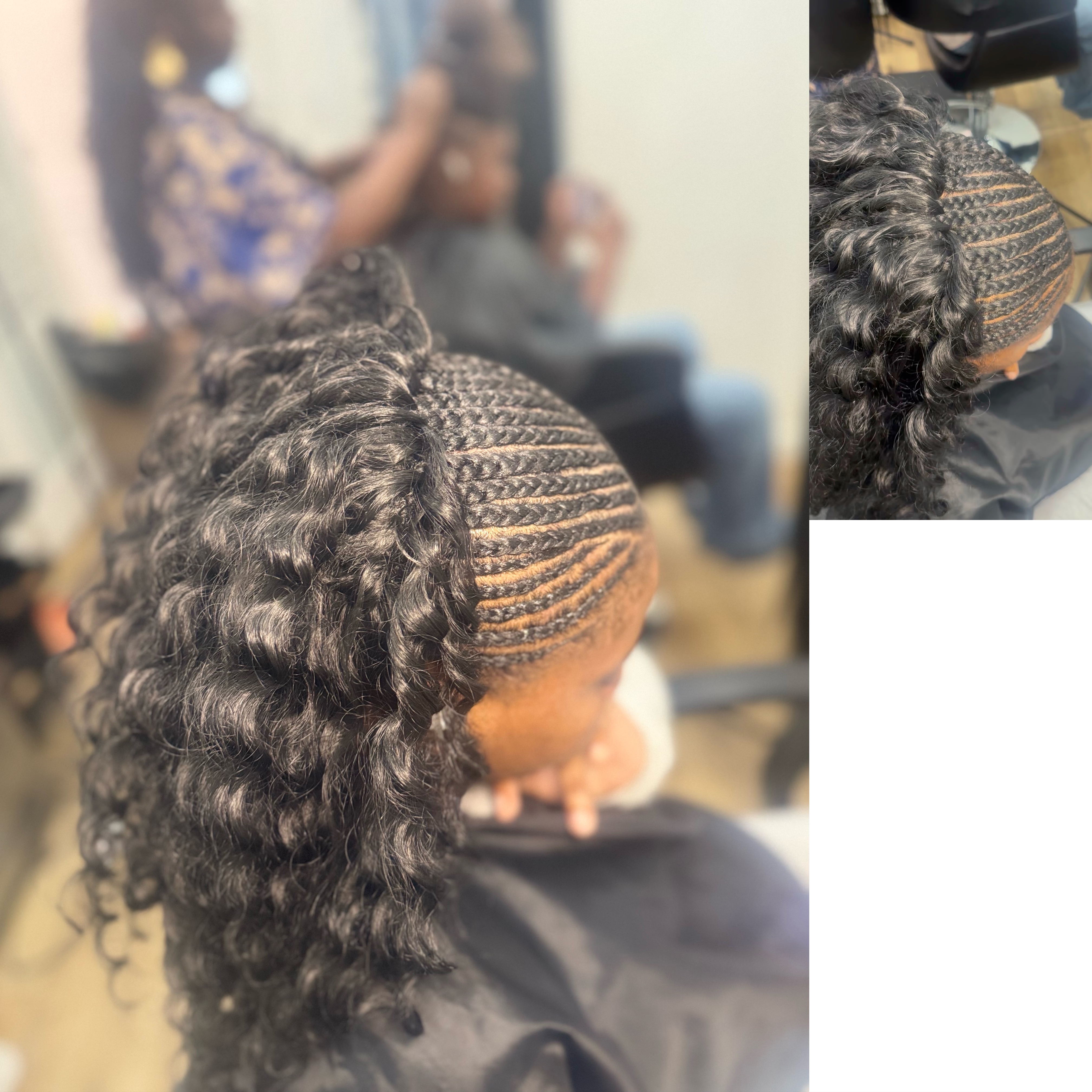 Half Cornrow and sew in/ Seamless at Michou  HairBraiding in Anaheim, CA