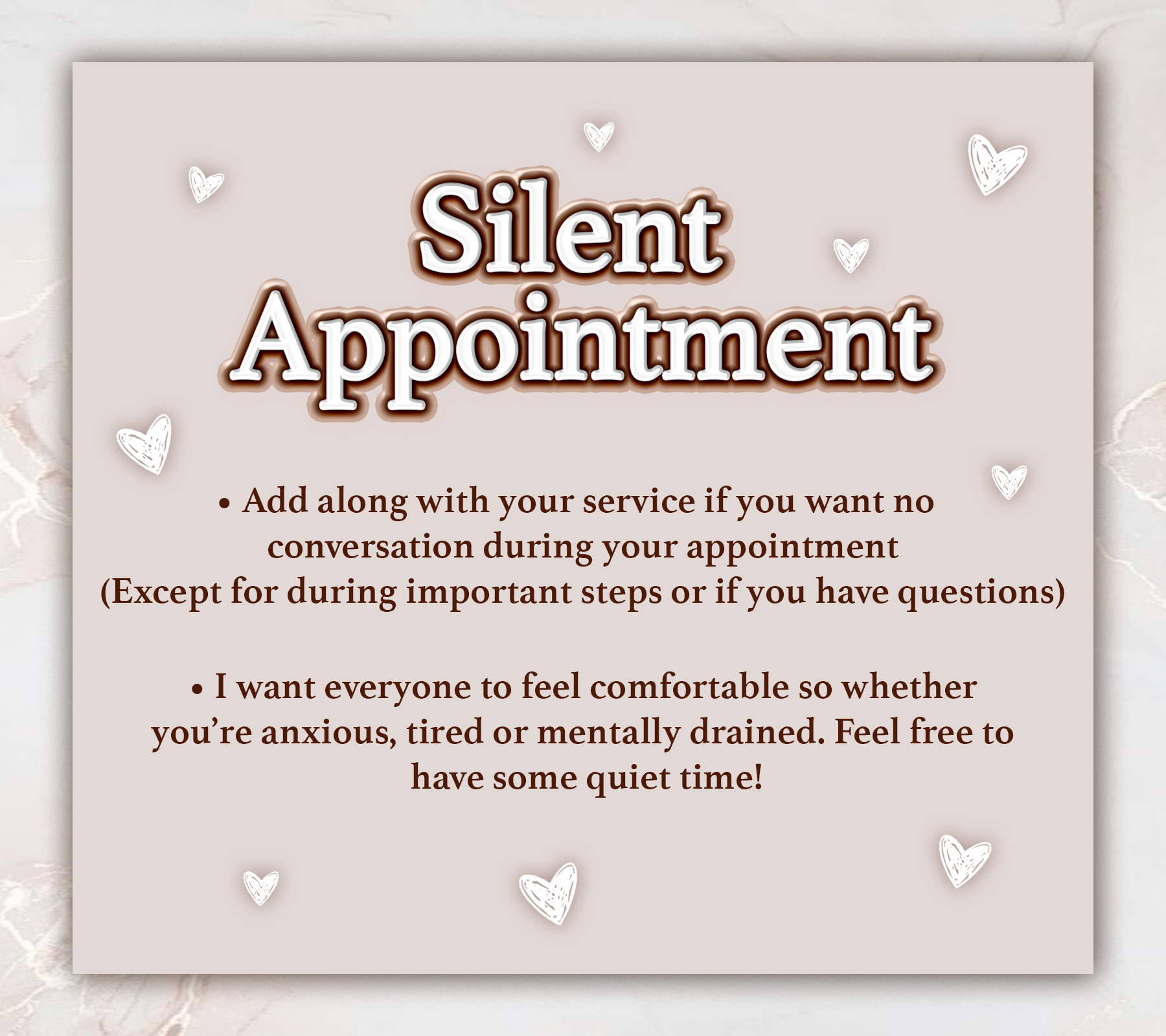 Silent Appointment (Add on)