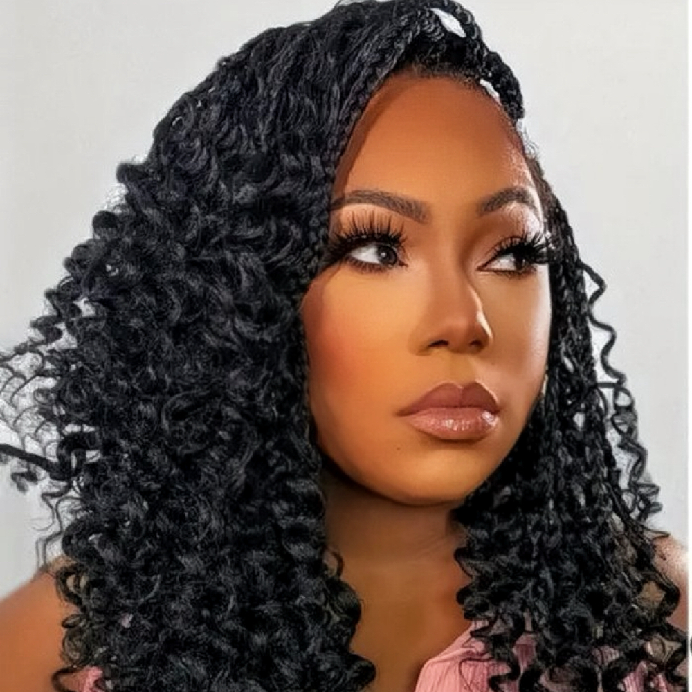 Human Hair~Boho Box Braid Crochet at Crochet Braid Studio in Snellville, GA