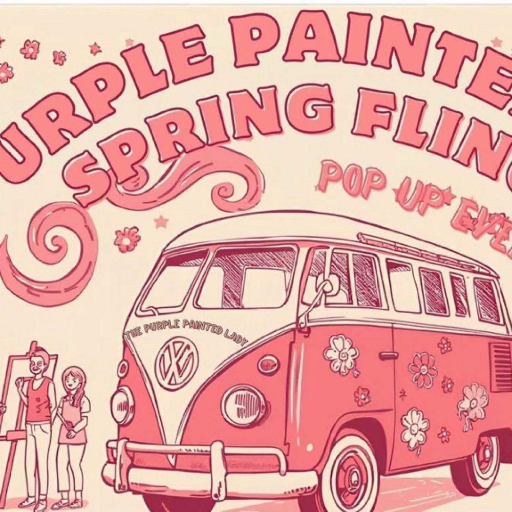 The Purple Painted Lady May 1st at Pop Of Pigment in Canandaigua, NY
