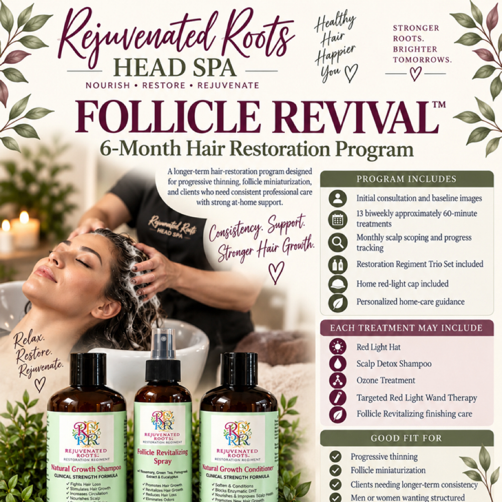 Follicle Revival™ Program at Rejuvenated Roots Head Spa, LLC in Brownwood, TX