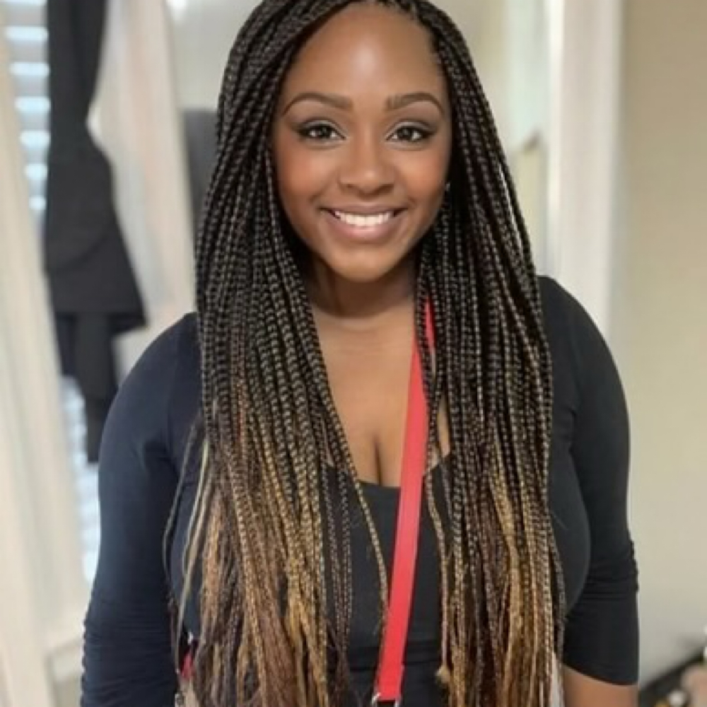 BOX BRAID MEDUIM at Yawa Hair Braiding & Locs in Texas, TX