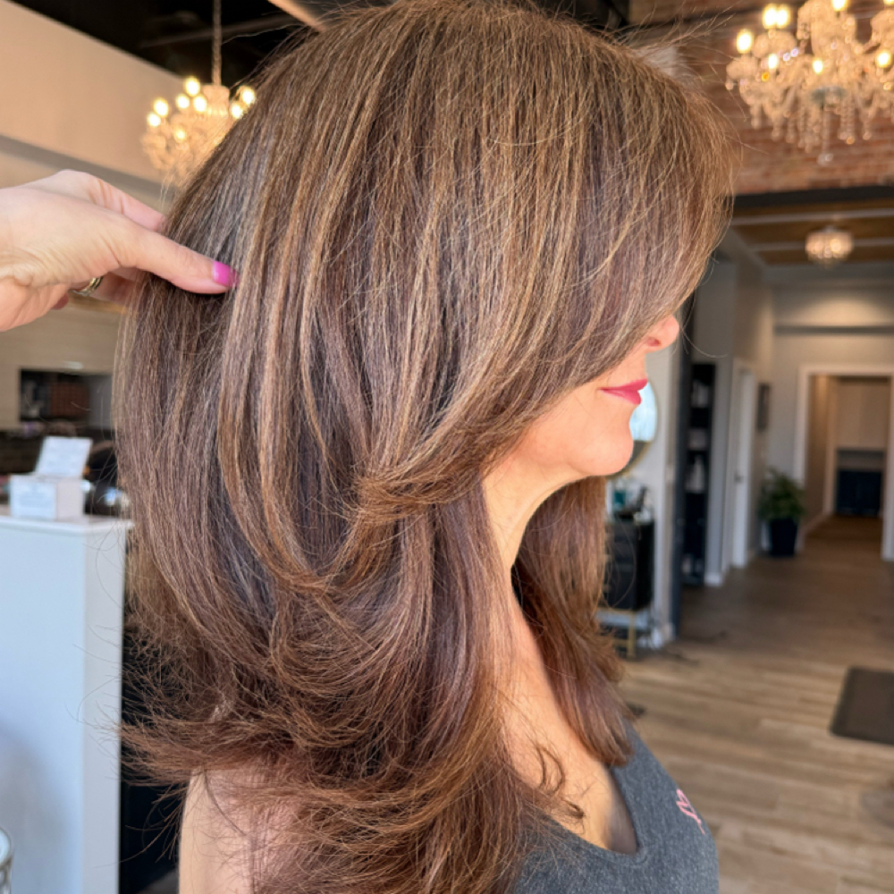 Root Refresh & Haircut at BLOOM Beauty & Brows in Geneva, IL