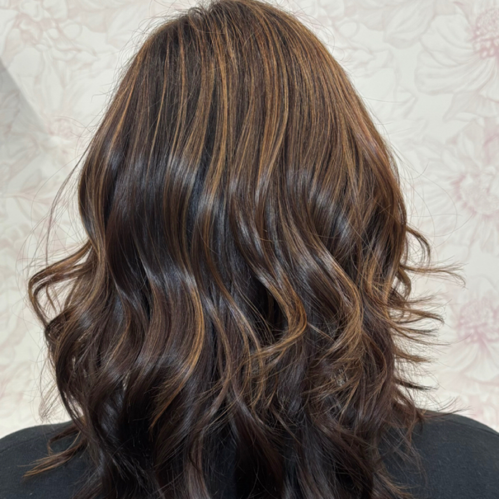 Root Color With Full Foil & Haircut at Hair by Caitlyn in Johnston, RI