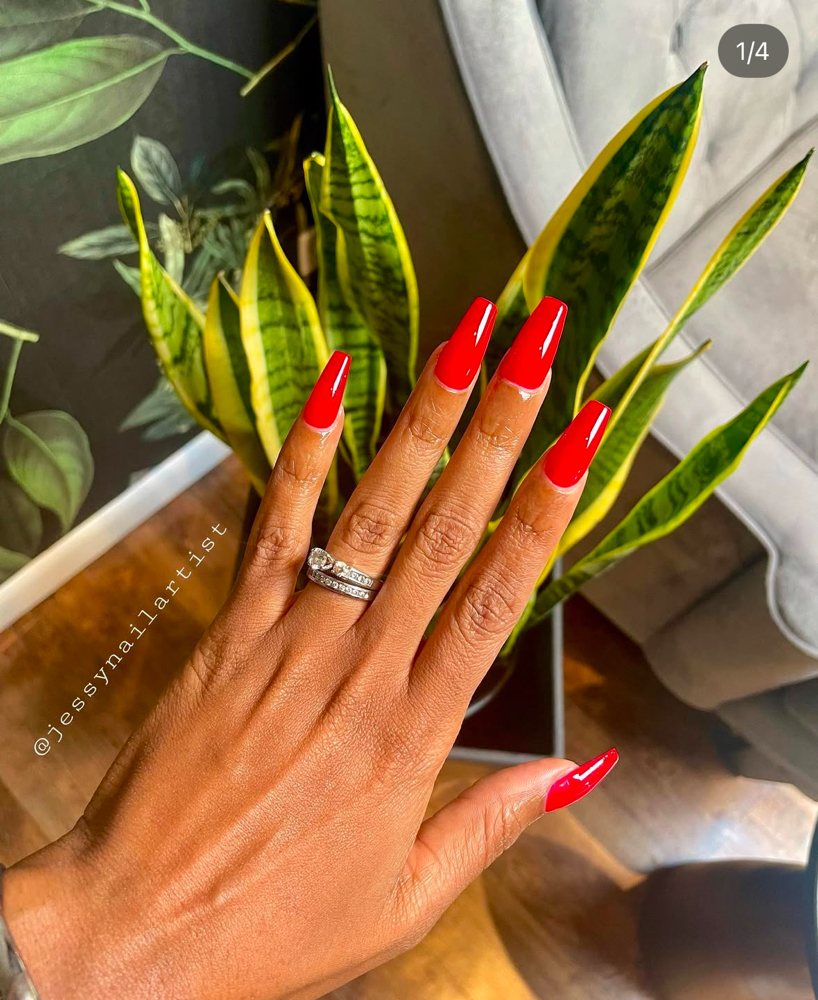 Gel X Extensions+Solid Color ✨