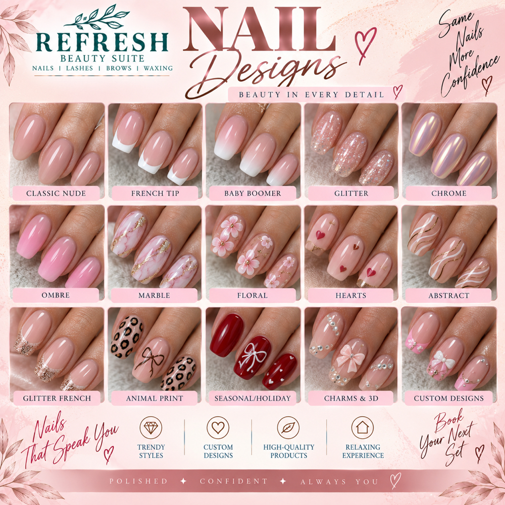Nail Design Per Nail at Refresh Beauty Suite in Rock Hill, SC