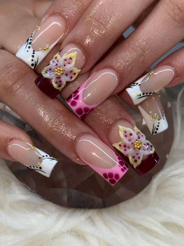 Acrylic Full Set With Designs