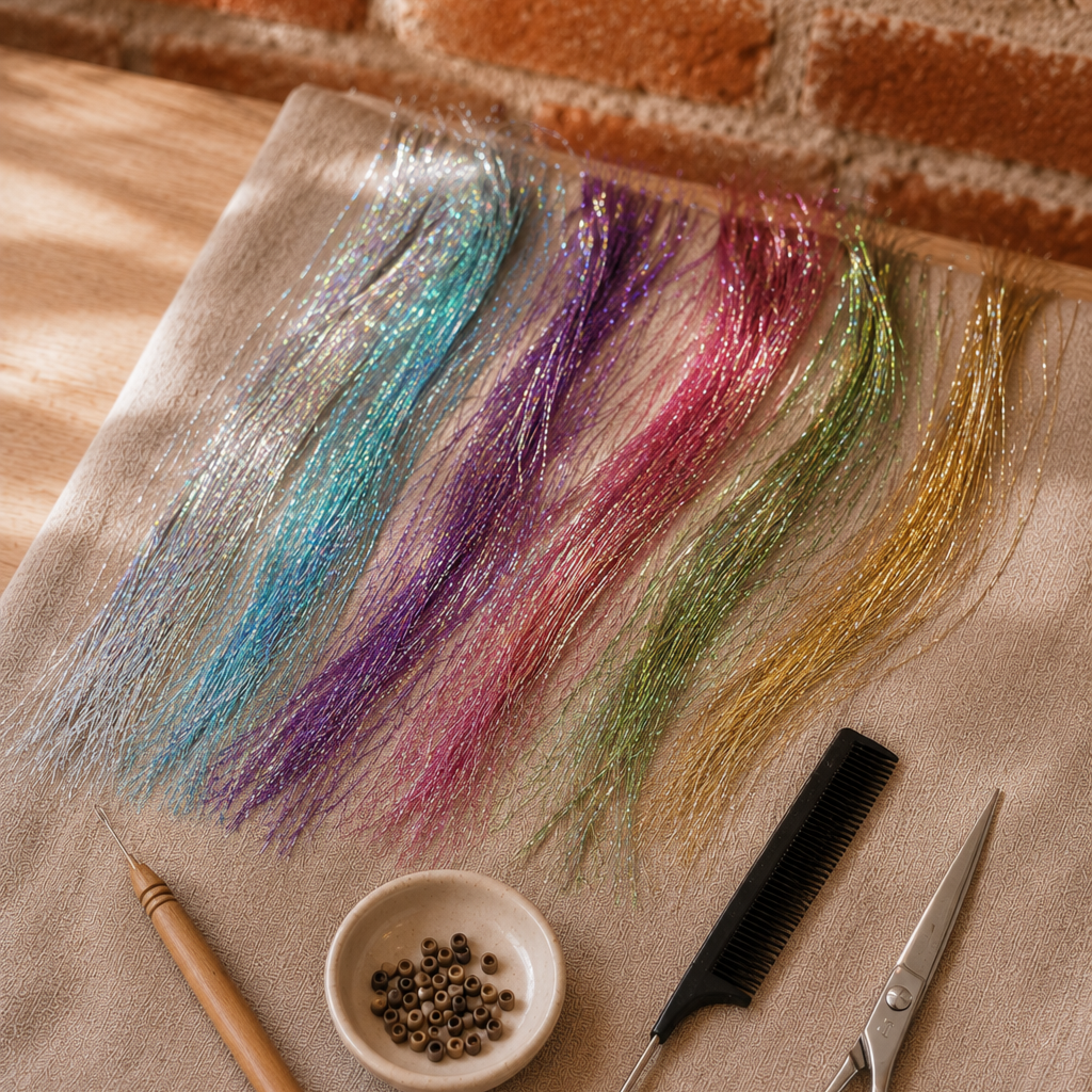 Tinsel Install at Hair By Nettie- The Sydney Co. Salon in Delaware, OH