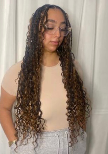 Knotless Bohemian Braids Human Hair