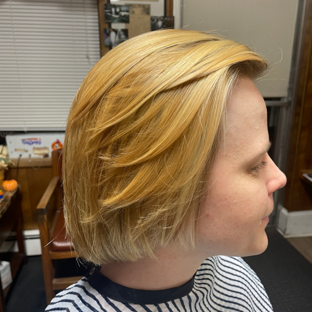 Womens Haircut at Ruffini’s Barbershop in West Grove, PA