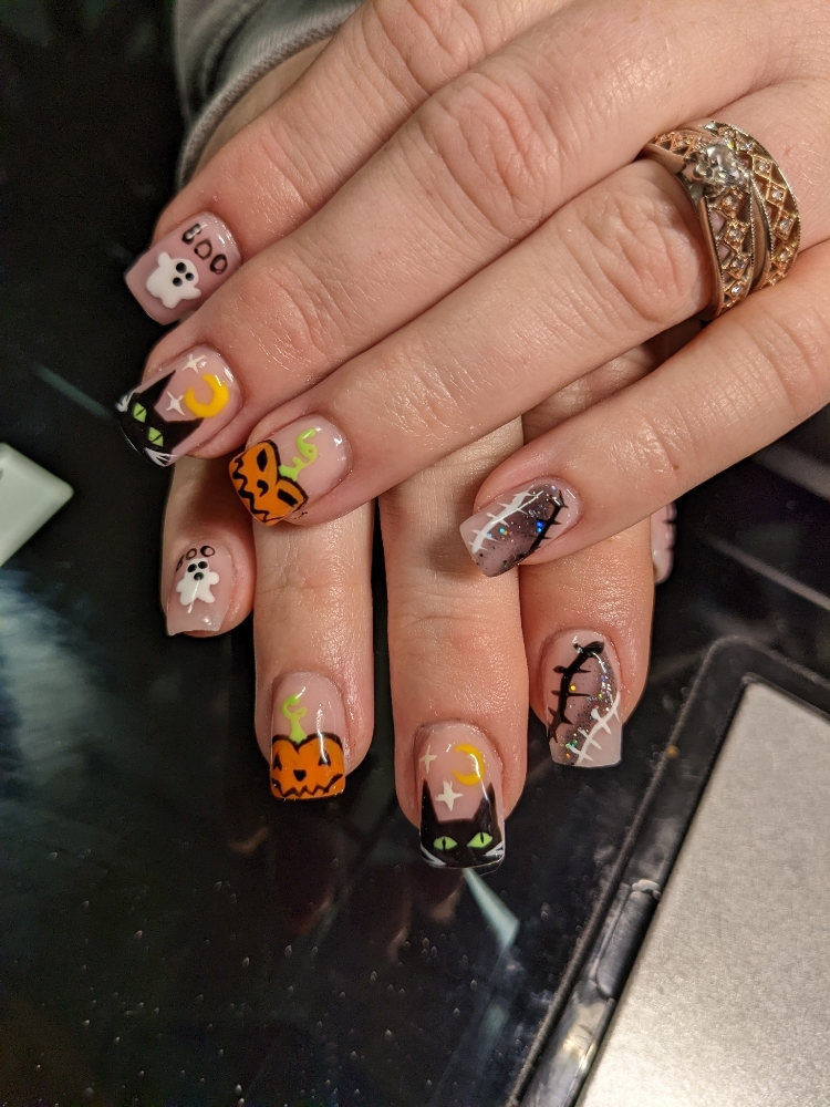 Full Set Gel Nails With Art