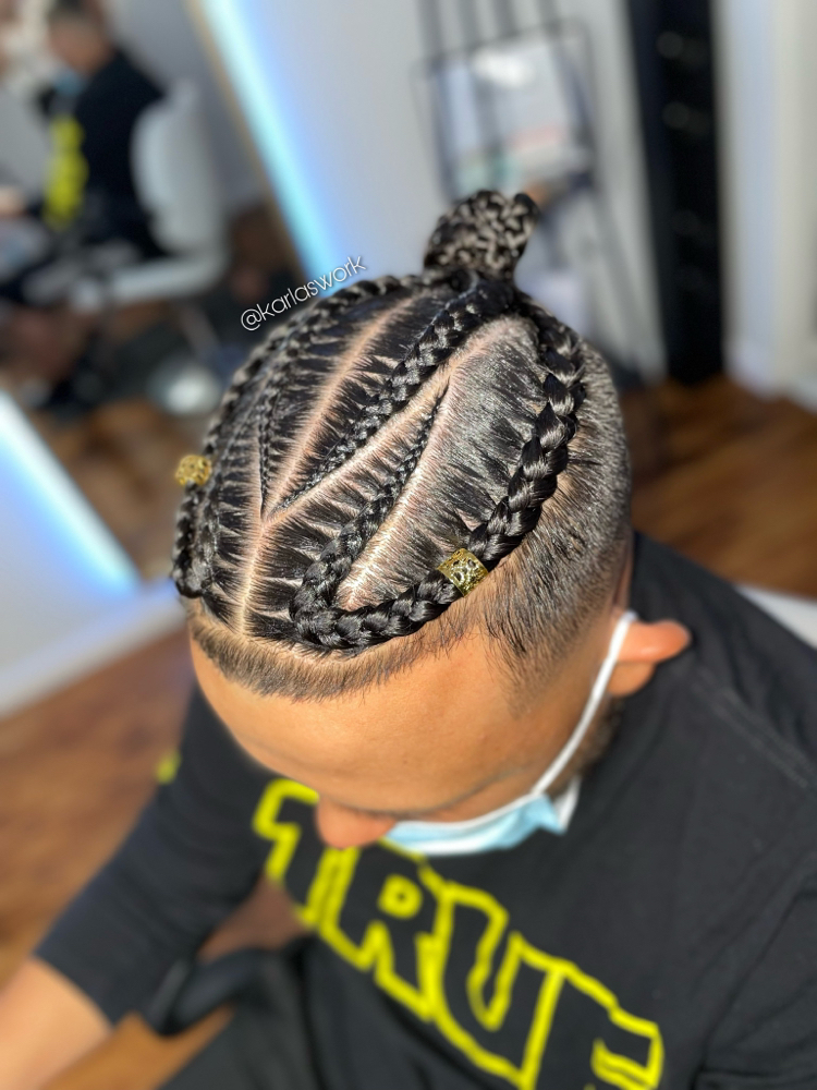 3-4 Braids (TOP BUN)