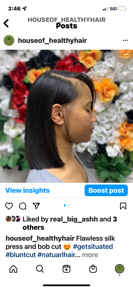 Blunt Cut at House of Healthy Hair in Merrillville, IN