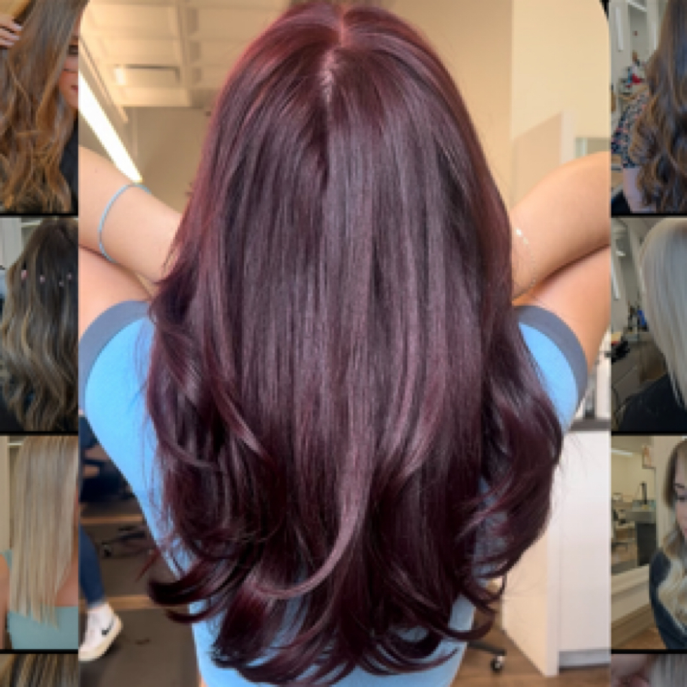 Base Color Root To End & Trim at Andrea Signature Hair in Alpharetta, GA