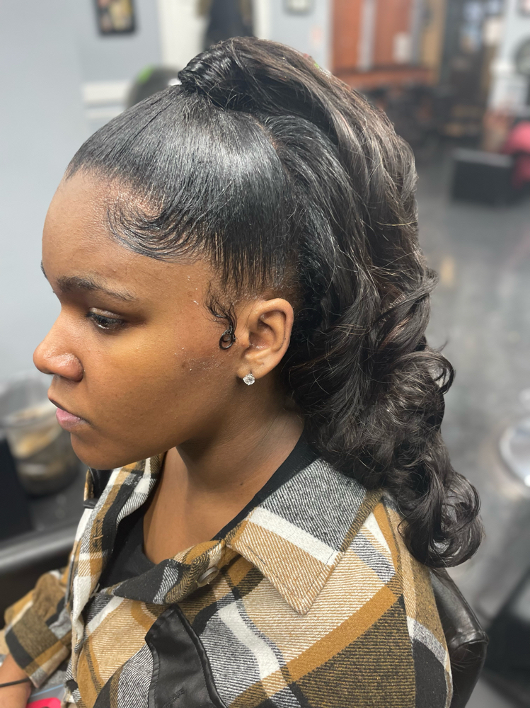 Halfup Halfdown Ponytail Sew In