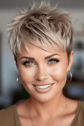 Pixie or short haircut