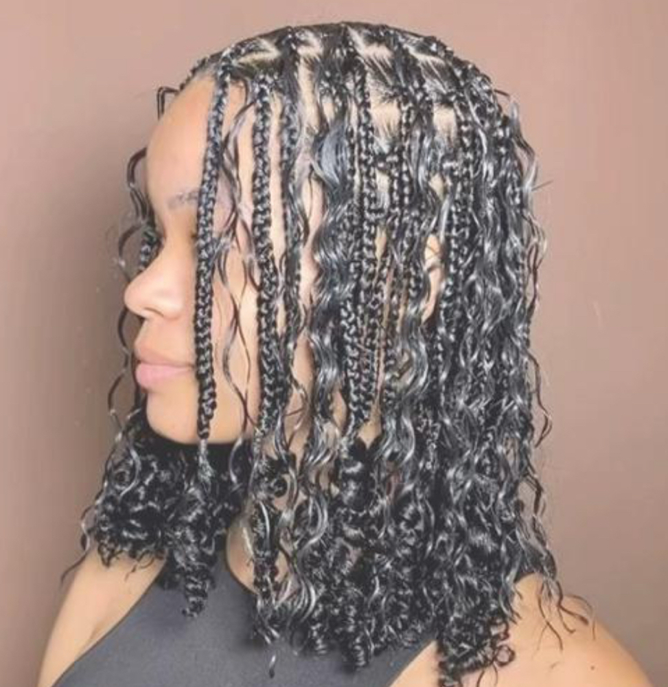 No Hair Added Boho Knotless Braids