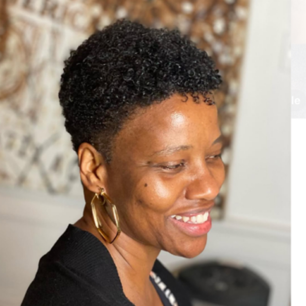 Women’s natural pixie cut at Terika’s Beauty & Spa in Bloomfield, NJ