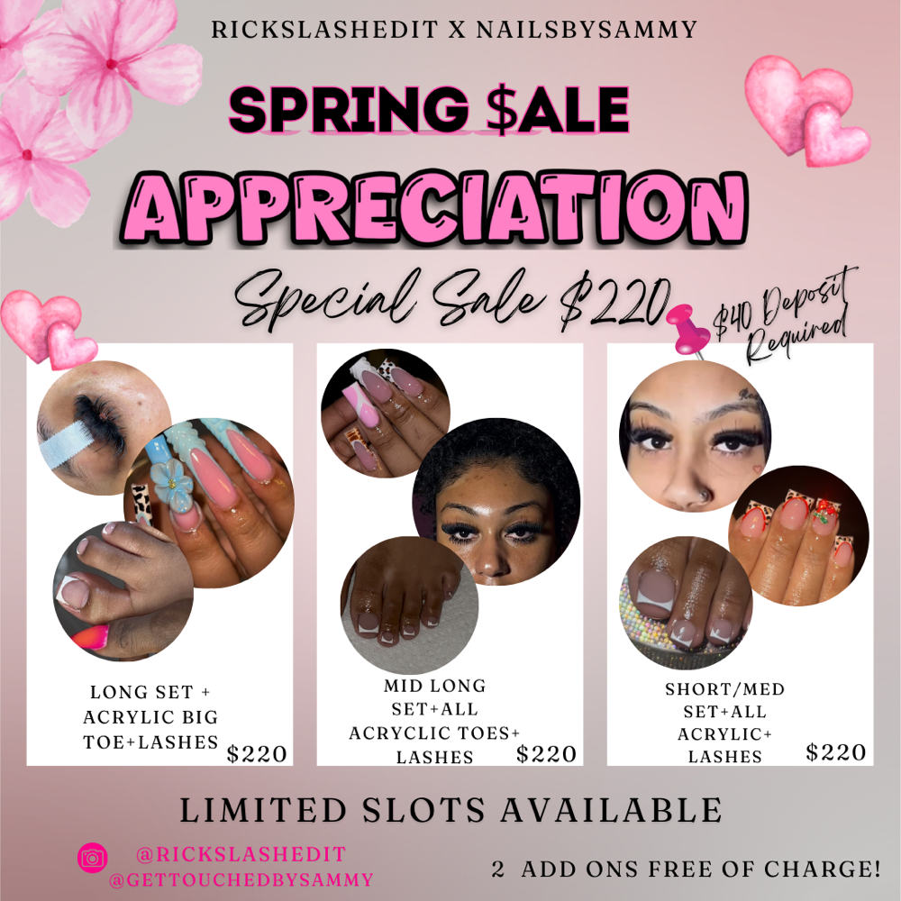 Lashes, Nails & Toes Spring Sale