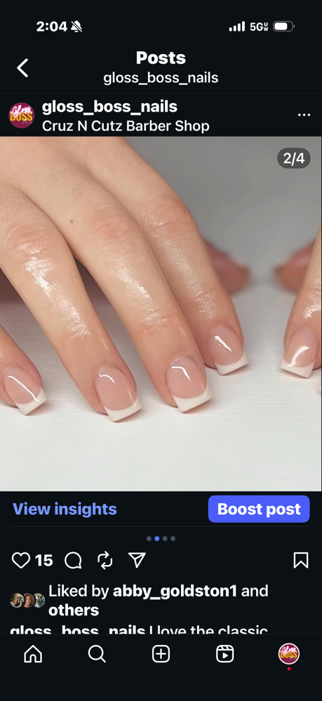 French Tips (nail Art) at Gloss Boss Nails in Nampa, ID